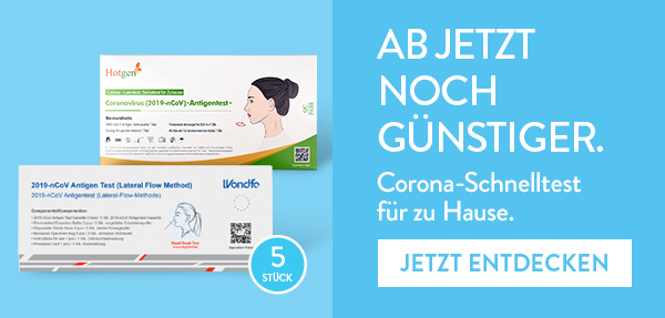 Ab jetzt noch günstiger: Corona-Schnelltest für zu Hause.