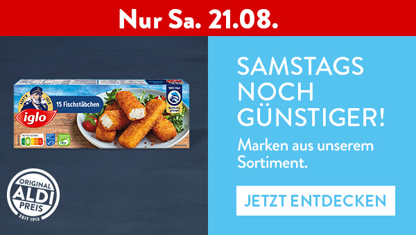 Jeden Samstag noch günstiger!