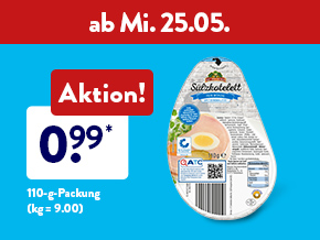 Wochenend-Angebote, z. B. Sülzkotelett für 0.99 € 110-g-Packung (kg = 9.00 €), ab Mi. 25.05.