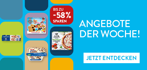 Bis zu 58% sparen. Gusto Gigante, Almare Thunfisch Filet, Müller mit der Ecke und mehr. Angebote der Woche! Jetzt entdecken.