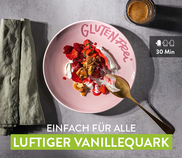 Einfach für alle. Luftiger Vanillequark. Schwierigkeitsgrad: Einfach. Zubereitungszeit: 30 Min.