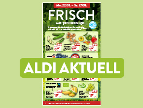 Titelblatt FOOD des Online Prospekt ALDI AKTUELL mit den Angeboten ab Mo. 22.08.