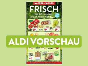 Titelblatt FOOD des Online Prospekt ALDI VORSCHAU mit den Angeboten ab Mo. 29.08.
