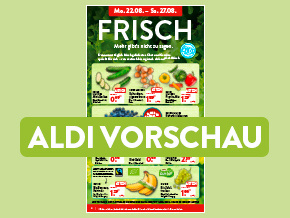 Titelblatt FOOD des Online Prospekt ALDI VORSCHAU mit den Angeboten ab Mo. 22.08.