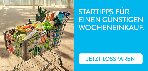 Spartipps für einen günstigen Wocheneinkauf. Jetzt lossparen.
