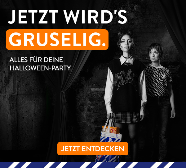 Jetzt wird's gruselig. Alles für deine Halloween-Party. Jetzt entdecken.